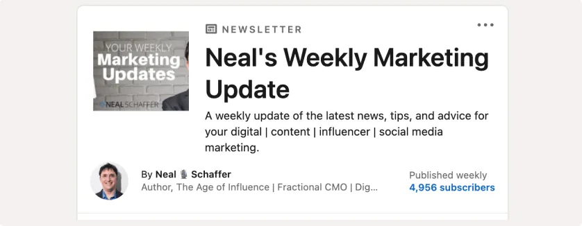 LinkedIn Weekly Newsletters